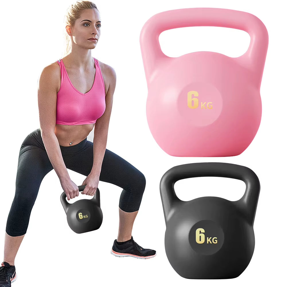 4/6KG Soft Kettlebell Water-Filled Kettlebell Dumbbells Fitness Training Weight Strength Workout for Women Home Gym Equipment 