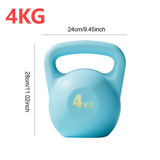 4/6KG Soft Kettlebell Water-Filled Kettlebell Dumbbells Fitness Training Weight Strength Workout for Women Home Gym Equipment ﻿