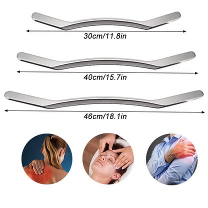 1Pcs Sport Stainless Steel Long Gua Sha Tool-Guasha Long Bar Muscle Scraping Massage Tools-Help Relieve Sore Muscles Soft Tissue